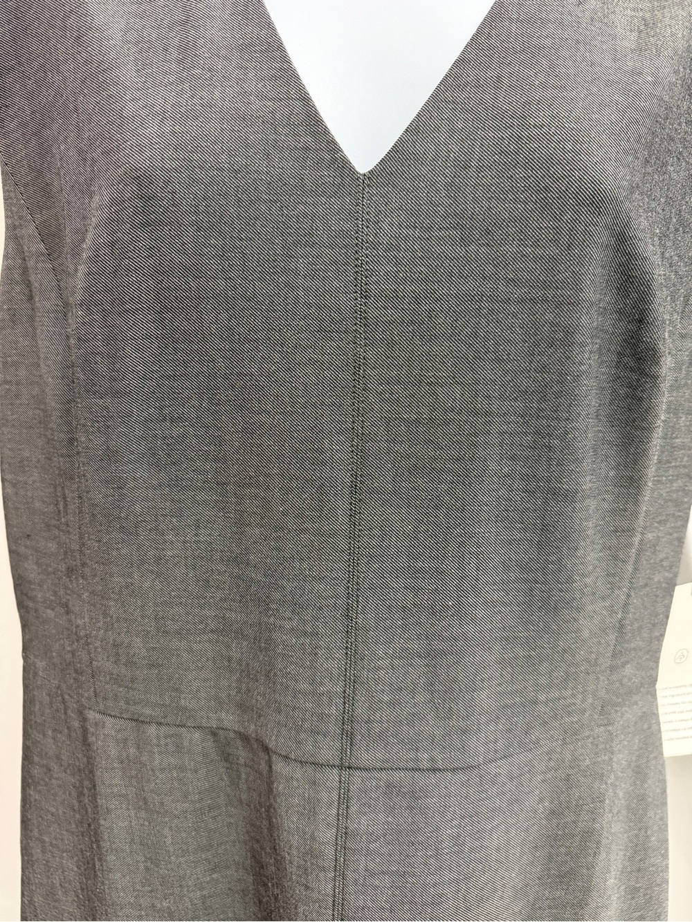 Ann Taylor Dark Charcoal V-Neck Sheath Dress - Picture 3 of 9
